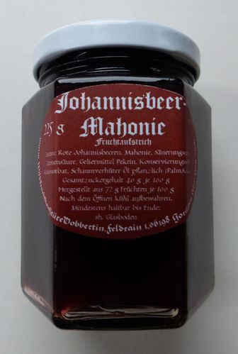 Johannisbeer-Mahonie-Fruchtaufstrich